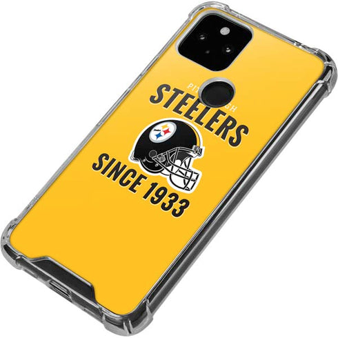 NFL Pittsburgh Steelers Helmet Google Pixel 5 Clear Case